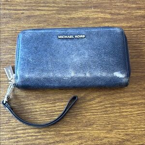 Michael Kors Navy Blue Wristlet Wallet
